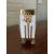 Premium Bathroom Accessories 5 Pcs-Prismatic Gold White Acrylic-Thrash Bin,Soap Dispenser and Dish, toilet Brush,Toothbrush Cup