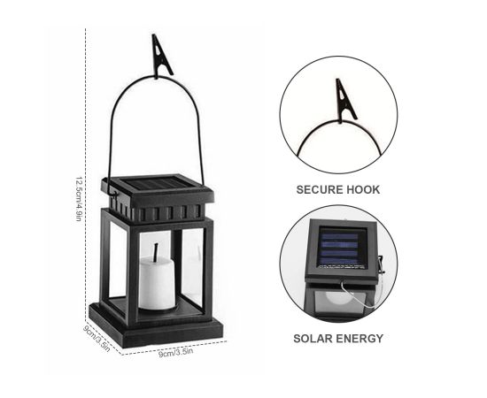 Solar Palace Lantern Garden Lamp Solar LED Candle Light Floor Light Outdoor Camping Lantern Lawn Garden Decor Christmas Decor