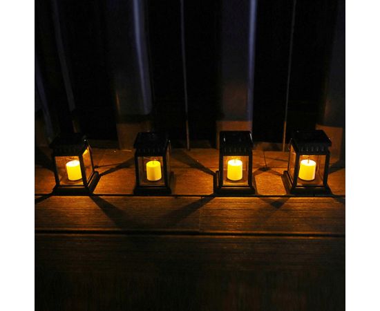 Solar Palace Lantern Garden Lamp Solar LED Candle Light Floor Light Outdoor Camping Lantern Lawn Garden Decor Christmas Decor