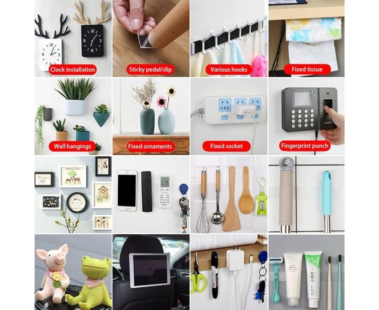 2-10M Double Sided Adhesive Tape Heavy Duty Transparent Washable Ultra-strong Two Sided Mounting Tape Strips for Decoration 2-10M Double Sided Adhesive Tape Heavy Duty Transparent Washable Ultra-strong Two Sided Mounting Tape Strips for Decoration