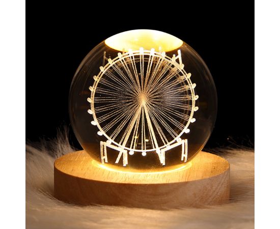 Unique Glowing Planetary GalaxyAstronaut Crystal Ball Night Lights USB Power Warm Bedside Light Christmas Kid Gift Night Lamp