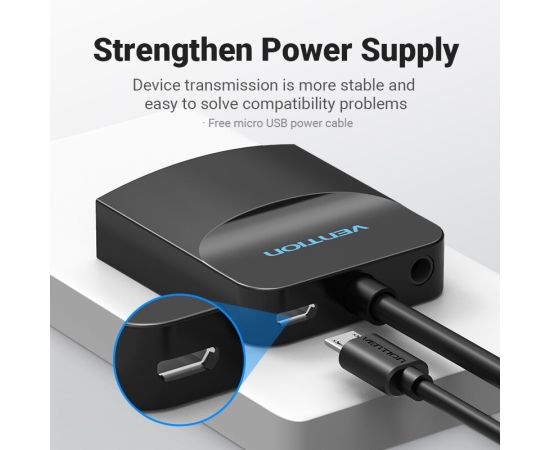 Vention VGA to HDMI Adapter 1080P VGA Male to HDMI Female Converter Cable With Audio USB Power for PS4/3 HDTV VGA HDMI Converter Vention VGA to HDMI Adapter 1080P VGA Male to HDMI Female Converter Cable With Audio USB Power for PS4/3 HDTV VGA HDMI Converter