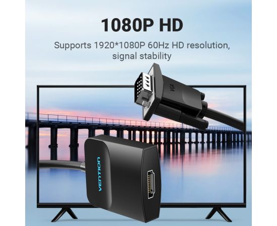 Vention VGA to HDMI Adapter 1080P VGA Male to HDMI Female Converter Cable With Audio USB Power for PS4/3 HDTV VGA HDMI Converter Vention VGA to HDMI Adapter 1080P VGA Male to HDMI Female Converter Cable With Audio USB Power for PS4/3 HDTV VGA HDMI Converter